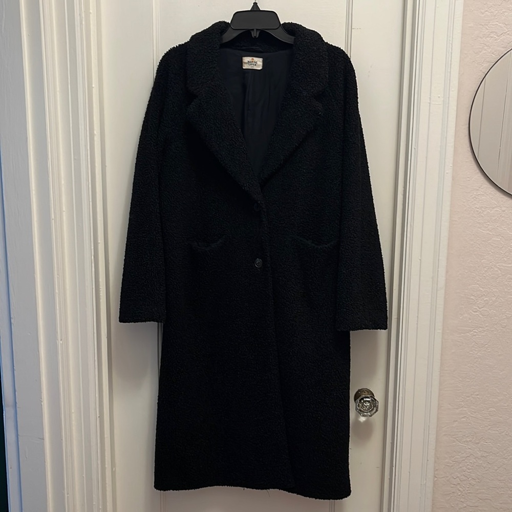 Black Marine Layer Sherpa “Teddy” Coat